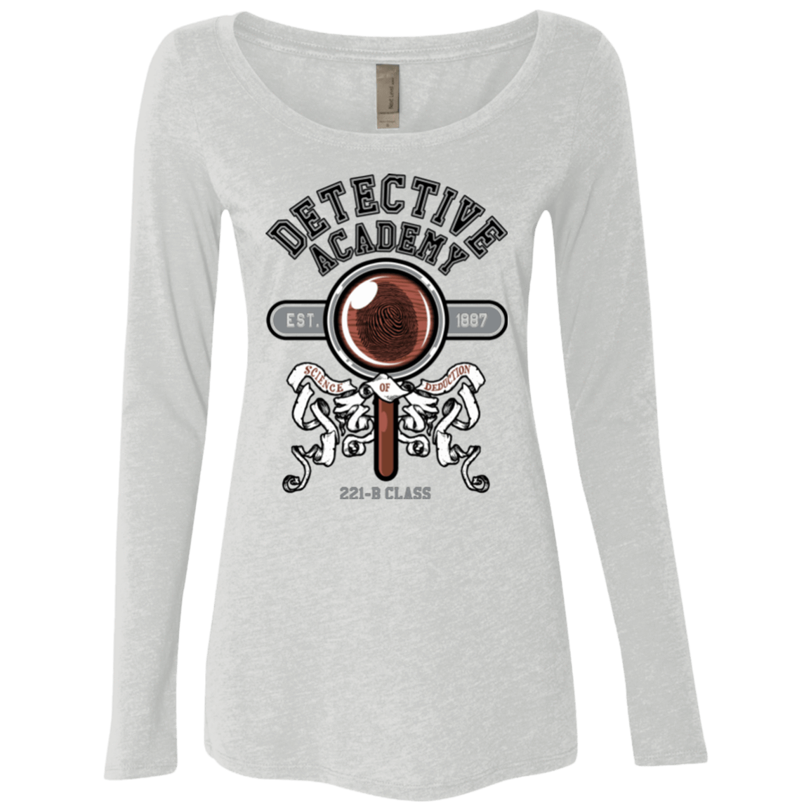 T-Shirts Heather White / Small Detective Academy Women's Triblend Long Sleeve Shirt