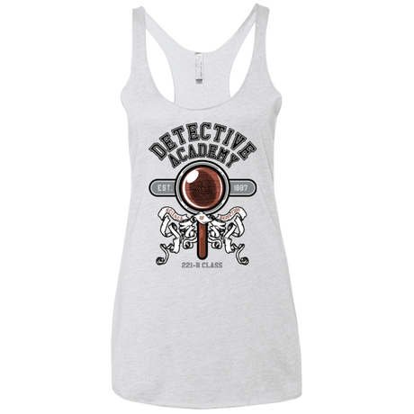 T-Shirts Heather White / X-Small Detective Academy Women's Triblend Racerback Tank