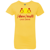 T-Shirts Vibrant Yellow / YXS Dev null Girls Premium T-Shirt