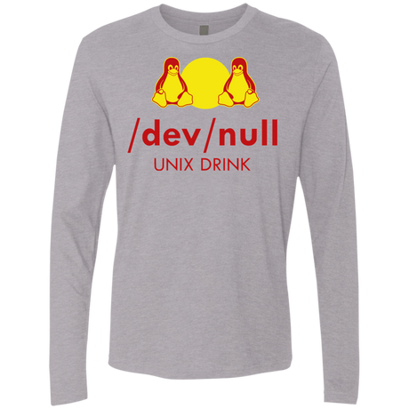 T-Shirts Heather Grey / Small Dev null Men's Premium Long Sleeve