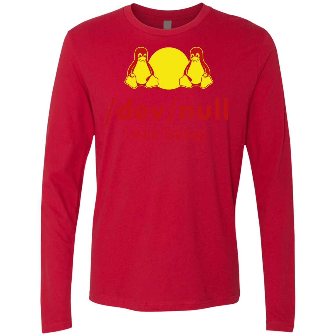 T-Shirts Red / Small Dev null Men's Premium Long Sleeve