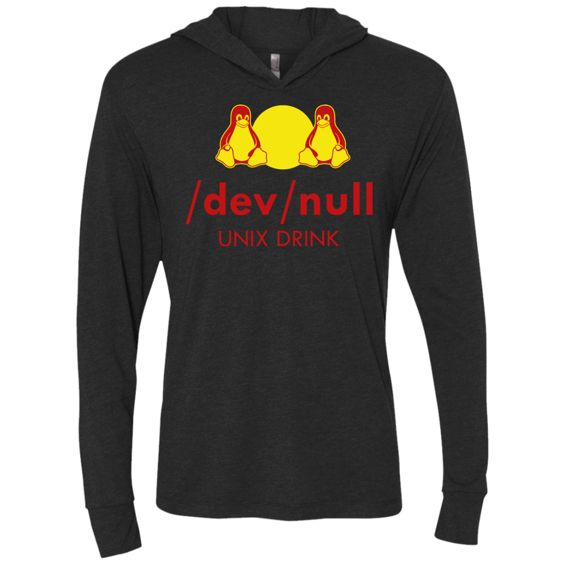 T-Shirts Vintage Black / X-Small Dev null Triblend Long Sleeve Hoodie Tee