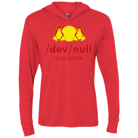 T-Shirts Vintage Red / X-Small Dev null Triblend Long Sleeve Hoodie Tee