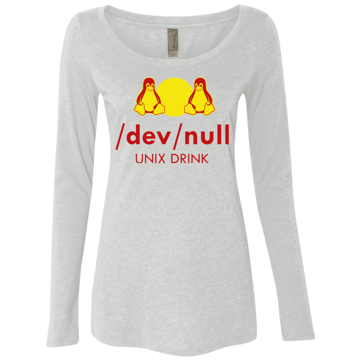 T-Shirts Heather White / Small Dev null Women's Triblend Long Sleeve Shirt