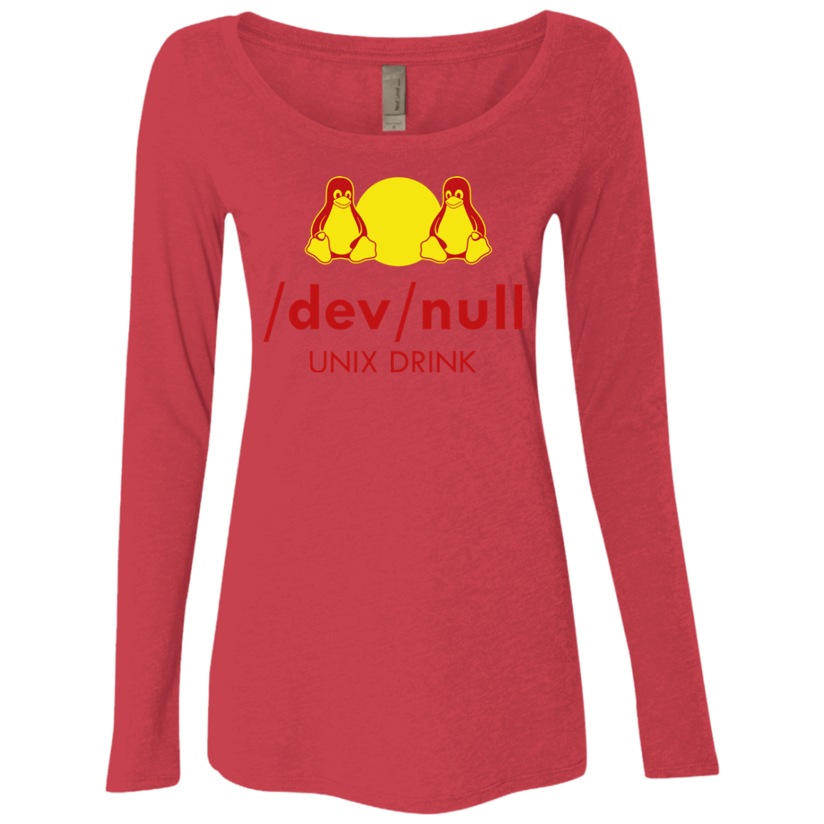 T-Shirts Vintage Red / Small Dev null Women's Triblend Long Sleeve Shirt