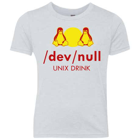 T-Shirts Heather White / YXS Dev null Youth Triblend T-Shirt