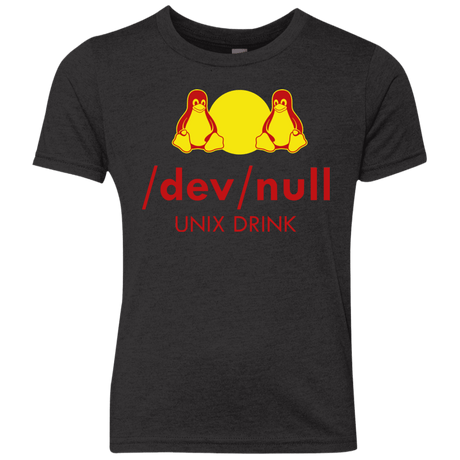 T-Shirts Vintage Black / YXS Dev null Youth Triblend T-Shirt