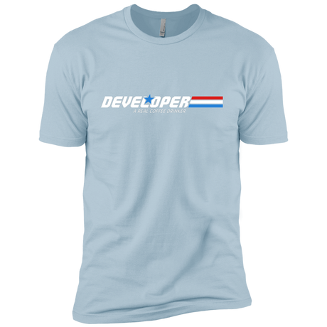 T-Shirts Light Blue / YXS Developer - A Real Coffee Drinker Boys Premium T-Shirt