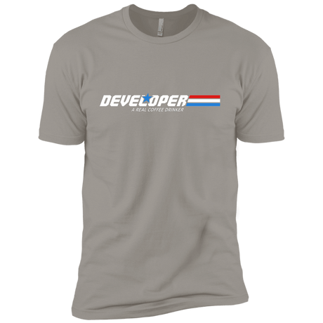 T-Shirts Light Grey / YXS Developer - A Real Coffee Drinker Boys Premium T-Shirt