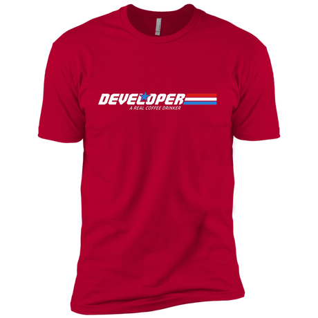 T-Shirts Red / YXS Developer - A Real Coffee Drinker Boys Premium T-Shirt
