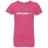 T-Shirts Hot Pink / YXS Developer - A Real Coffee Drinker Girls Premium T-Shirt