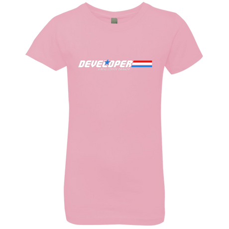 T-Shirts Light Pink / YXS Developer - A Real Coffee Drinker Girls Premium T-Shirt