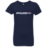 T-Shirts Midnight Navy / YXS Developer - A Real Coffee Drinker Girls Premium T-Shirt