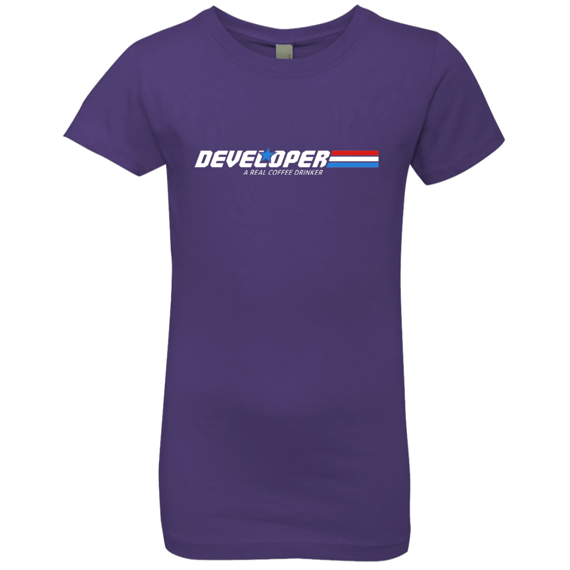 T-Shirts Purple Rush / YXS Developer - A Real Coffee Drinker Girls Premium T-Shirt