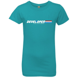 T-Shirts Tahiti Blue / YXS Developer - A Real Coffee Drinker Girls Premium T-Shirt