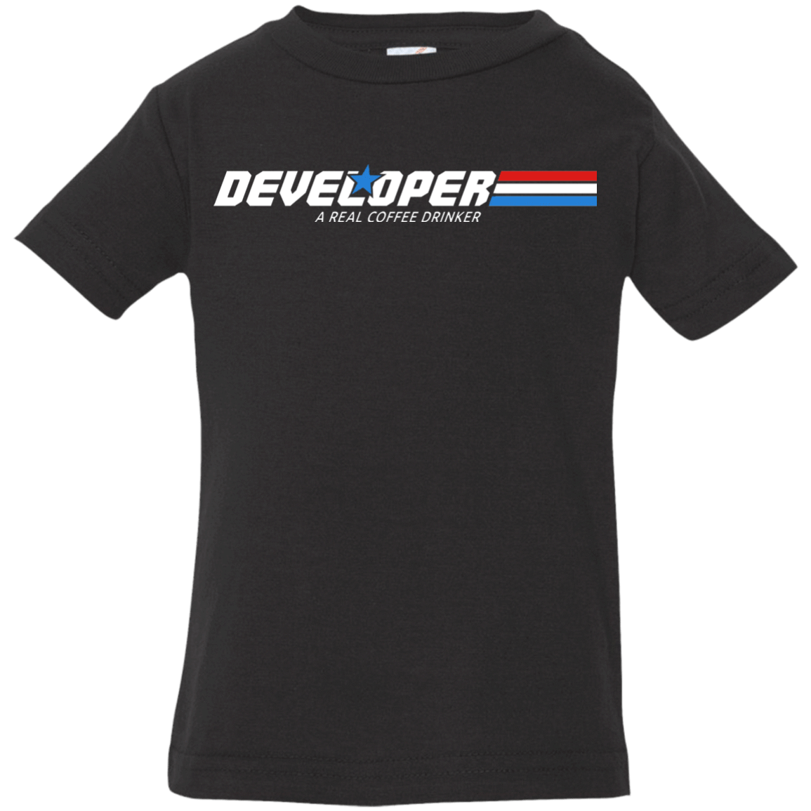 T-Shirts Black / 6 Months Developer - A Real Coffee Drinker Infant Premium T-Shirt