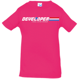 T-Shirts Hot Pink / 6 Months Developer - A Real Coffee Drinker Infant Premium T-Shirt