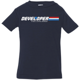 T-Shirts Navy / 6 Months Developer - A Real Coffee Drinker Infant Premium T-Shirt