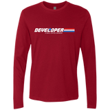 T-Shirts Cardinal / Small Developer - A Real Coffee Drinker Men's Premium Long Sleeve