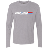 T-Shirts Heather Grey / Small Developer - A Real Coffee Drinker Men's Premium Long Sleeve