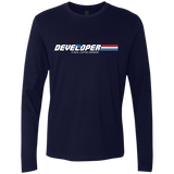 T-Shirts Midnight Navy / Small Developer - A Real Coffee Drinker Men's Premium Long Sleeve