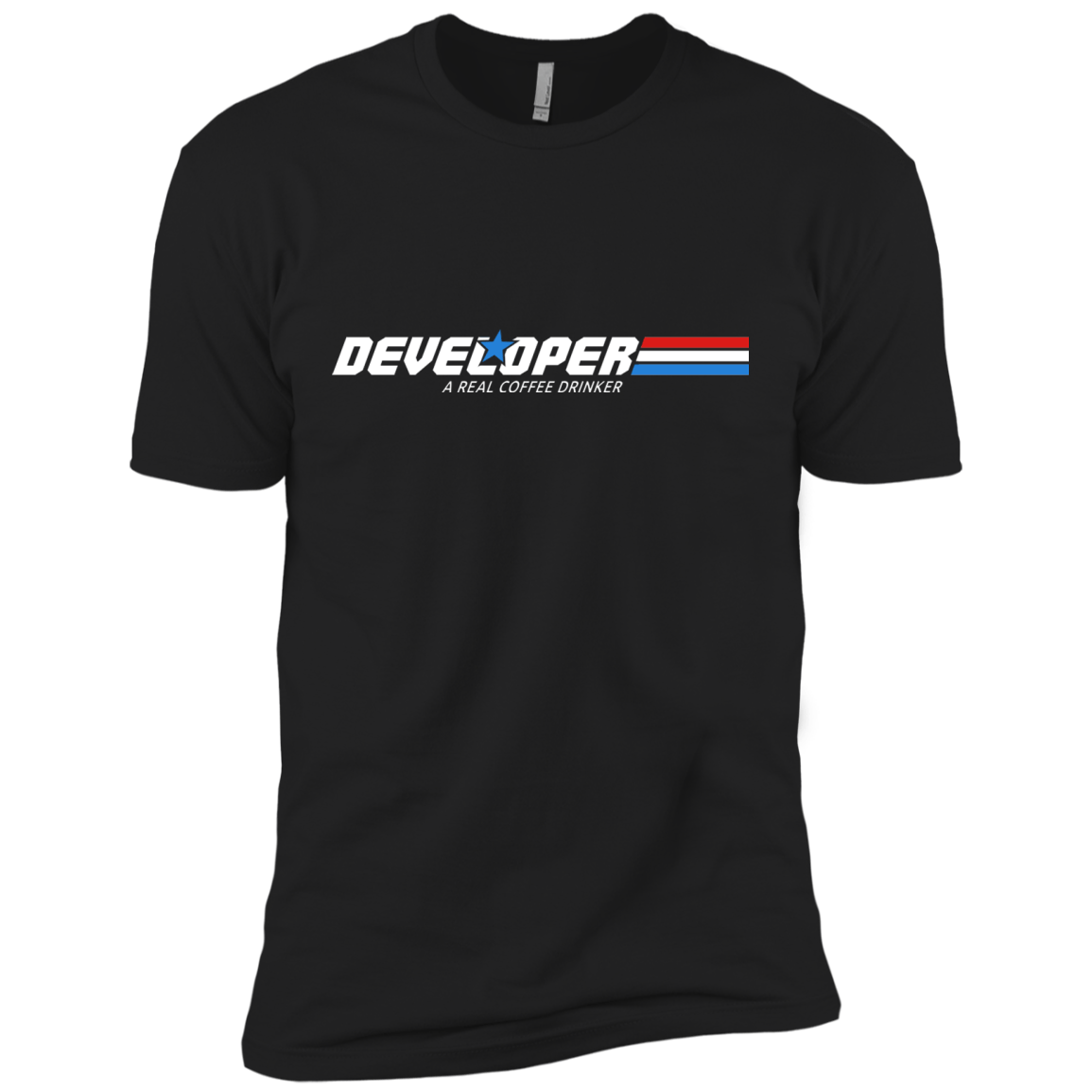 T-Shirts Black / X-Small Developer - A Real Coffee Drinker Men's Premium T-Shirt