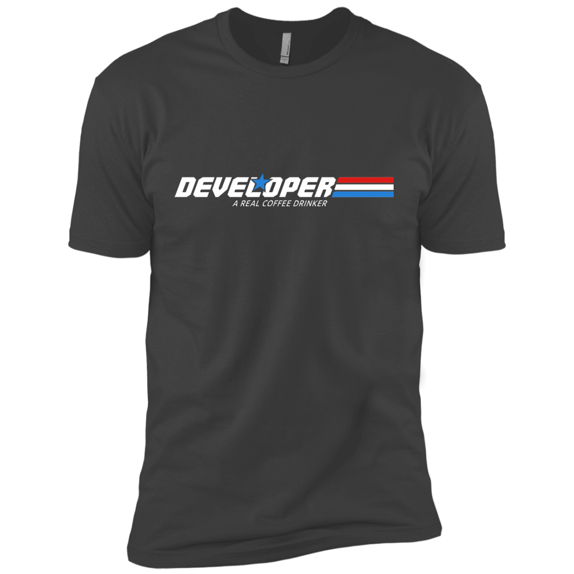 T-Shirts Heavy Metal / X-Small Developer - A Real Coffee Drinker Men's Premium T-Shirt