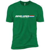 T-Shirts Kelly Green / X-Small Developer - A Real Coffee Drinker Men's Premium T-Shirt