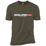 T-Shirts Military Green / X-Small Developer - A Real Coffee Drinker Men's Premium T-Shirt