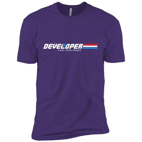 T-Shirts Purple Rush/ / X-Small Developer - A Real Coffee Drinker Men's Premium T-Shirt