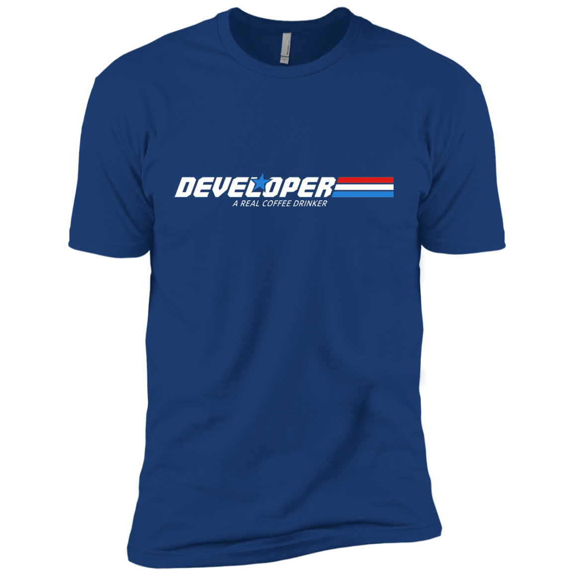 T-Shirts Royal / X-Small Developer - A Real Coffee Drinker Men's Premium T-Shirt