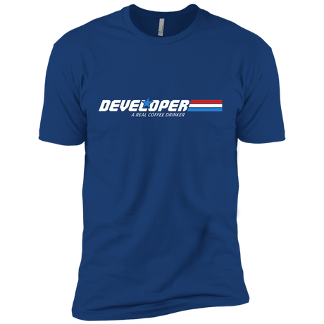 T-Shirts Royal / X-Small Developer - A Real Coffee Drinker Men's Premium T-Shirt