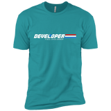 T-Shirts Tahiti Blue / X-Small Developer - A Real Coffee Drinker Men's Premium T-Shirt