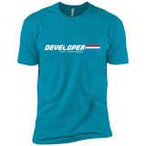T-Shirts Turquoise / X-Small Developer - A Real Coffee Drinker Men's Premium T-Shirt