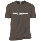 T-Shirts Warm Grey / X-Small Developer - A Real Coffee Drinker Men's Premium T-Shirt