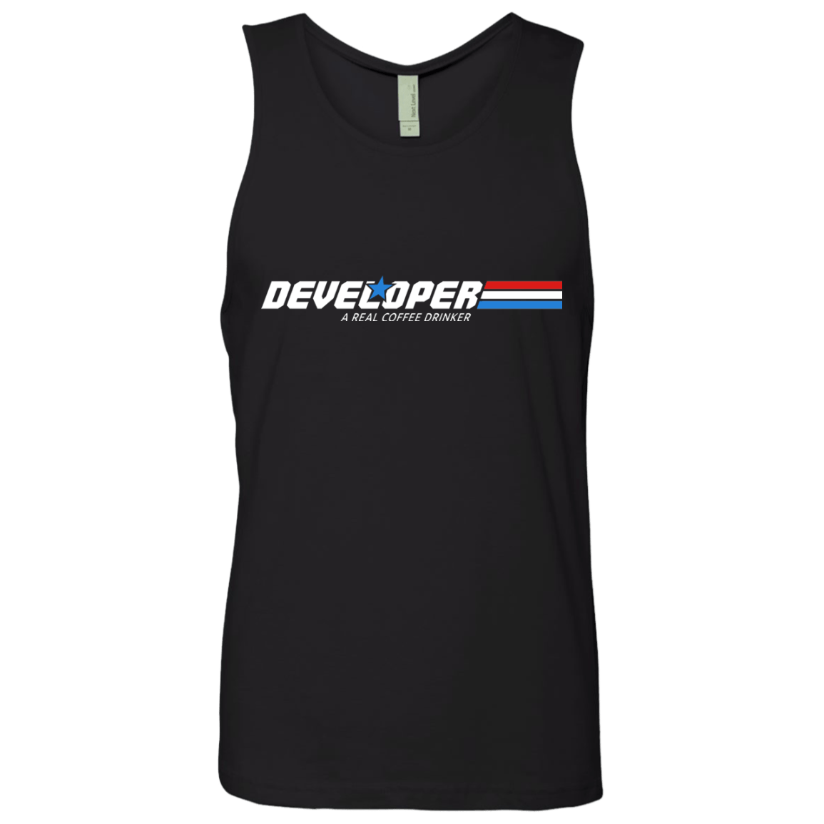 T-Shirts Black / Small Developer - A Real Coffee Drinker Men's Premium Tank Top