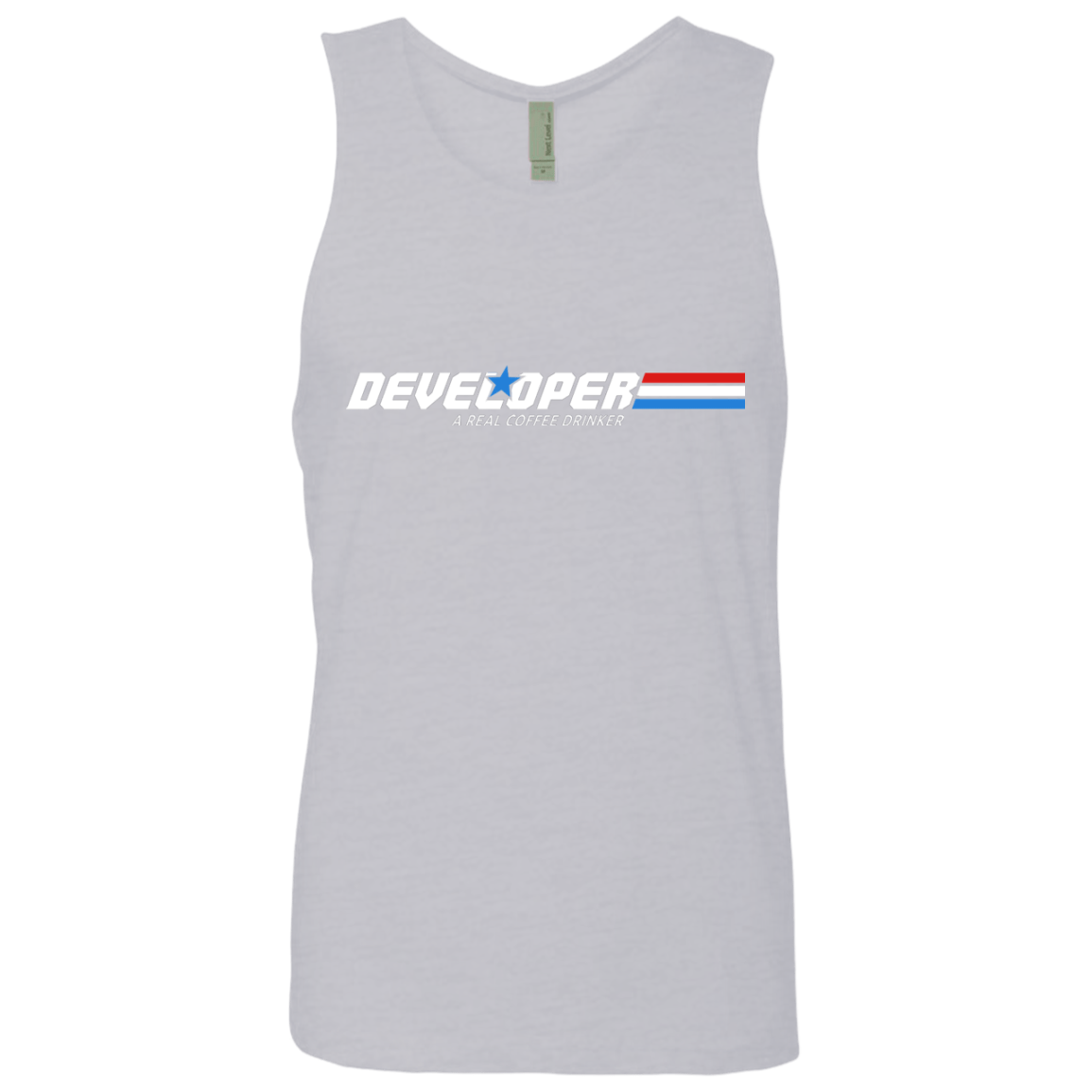 T-Shirts Heather Grey / Small Developer - A Real Coffee Drinker Men's Premium Tank Top