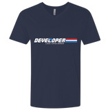 T-Shirts Midnight Navy / X-Small Developer - A Real Coffee Drinker Men's Premium V-Neck
