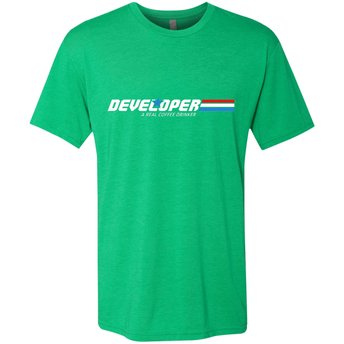 T-Shirts Envy / Small Developer - A Real Coffee Drinker Men's Triblend T-Shirt