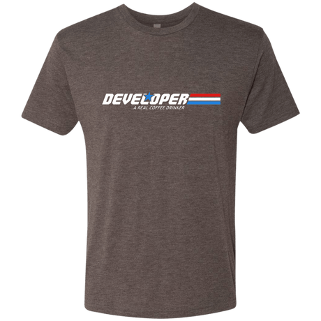 T-Shirts Macchiato / Small Developer - A Real Coffee Drinker Men's Triblend T-Shirt