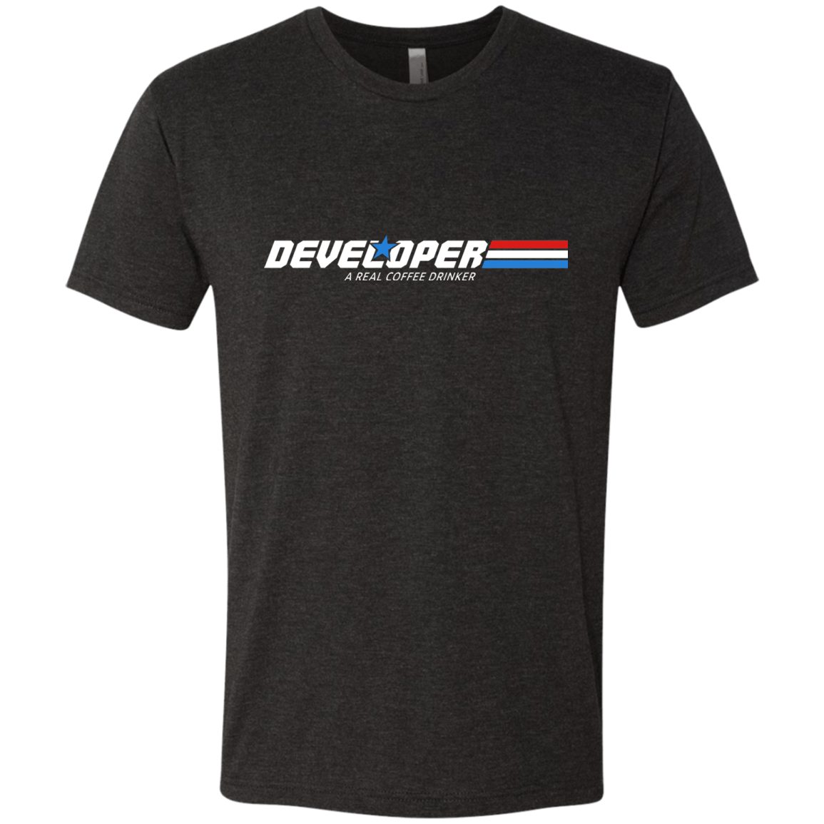 T-Shirts Vintage Black / Small Developer - A Real Coffee Drinker Men's Triblend T-Shirt