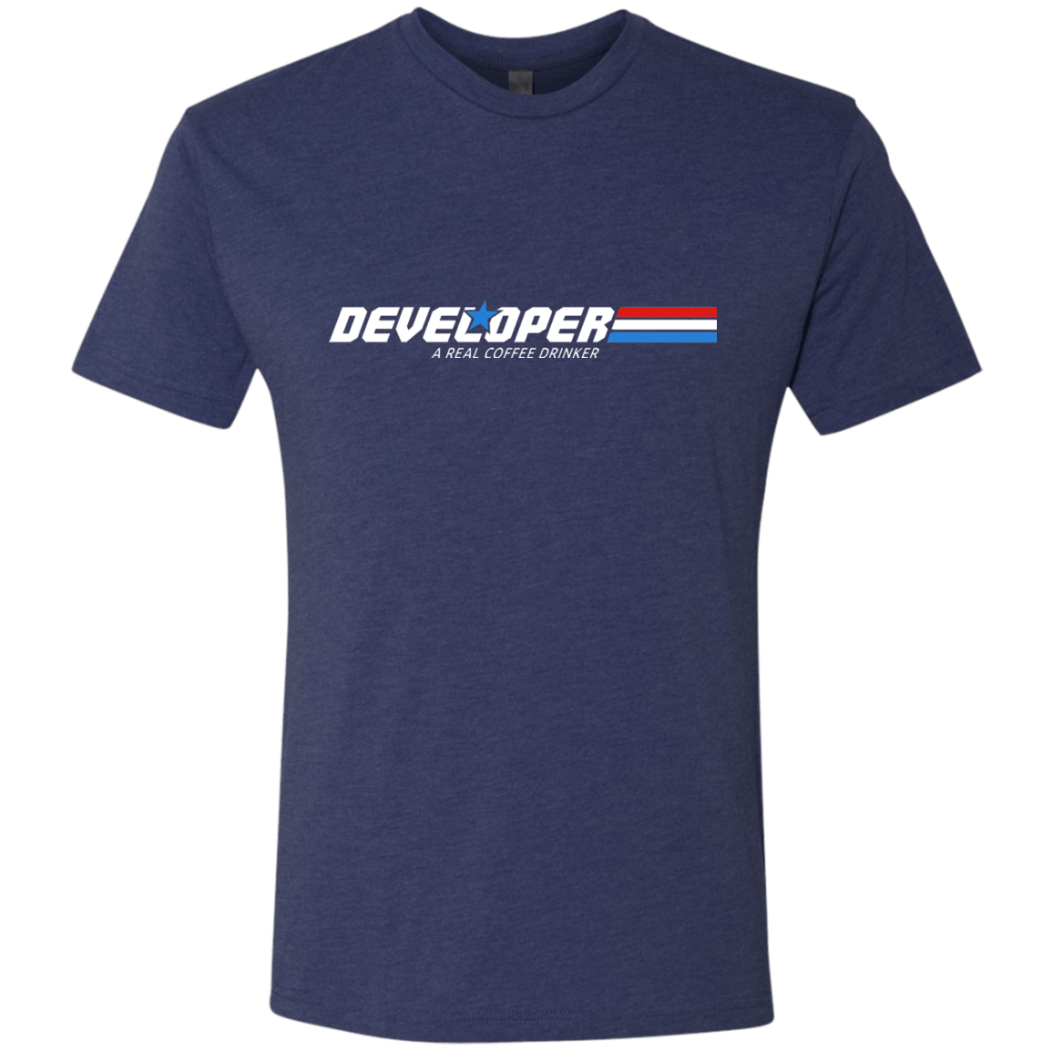 T-Shirts Vintage Navy / Small Developer - A Real Coffee Drinker Men's Triblend T-Shirt
