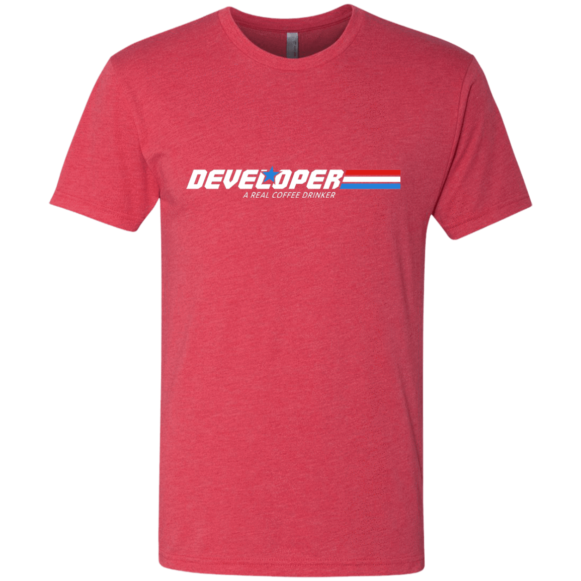 T-Shirts Vintage Red / Small Developer - A Real Coffee Drinker Men's Triblend T-Shirt