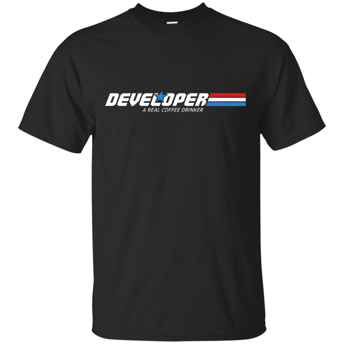 T-Shirts Black / Small Developer - A Real Coffee Drinker T-Shirt
