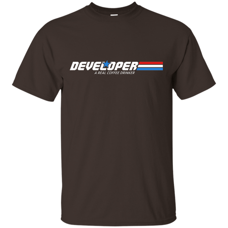 T-Shirts Dark Chocolate / Small Developer - A Real Coffee Drinker T-Shirt