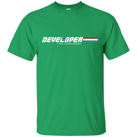 T-Shirts Irish Green / Small Developer - A Real Coffee Drinker T-Shirt