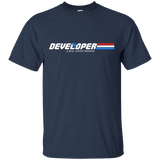 T-Shirts Navy / Small Developer - A Real Coffee Drinker T-Shirt