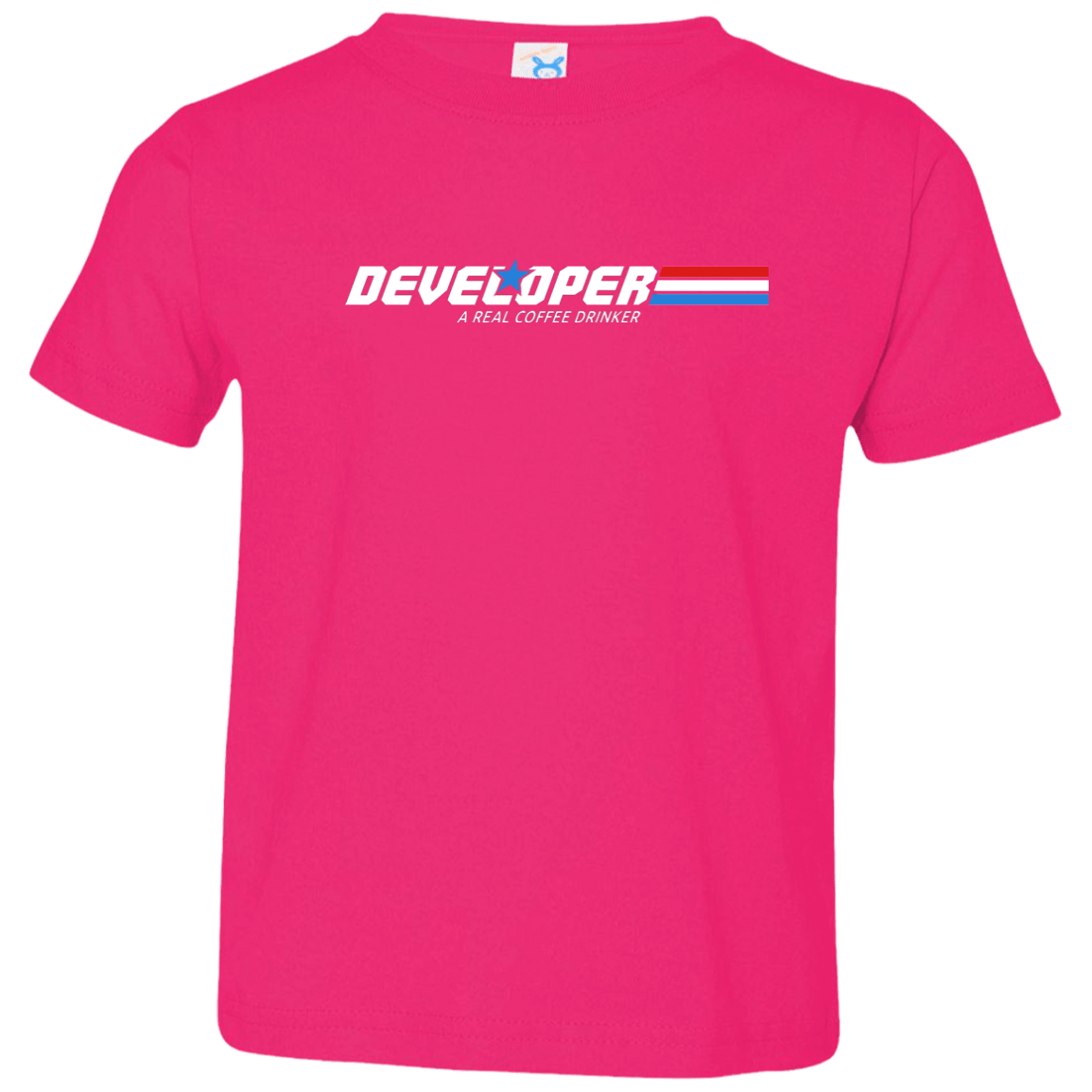 T-Shirts Hot Pink / 2T Developer - A Real Coffee Drinker Toddler Premium T-Shirt