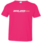 T-Shirts Hot Pink / 2T Developer - A Real Coffee Drinker Toddler Premium T-Shirt