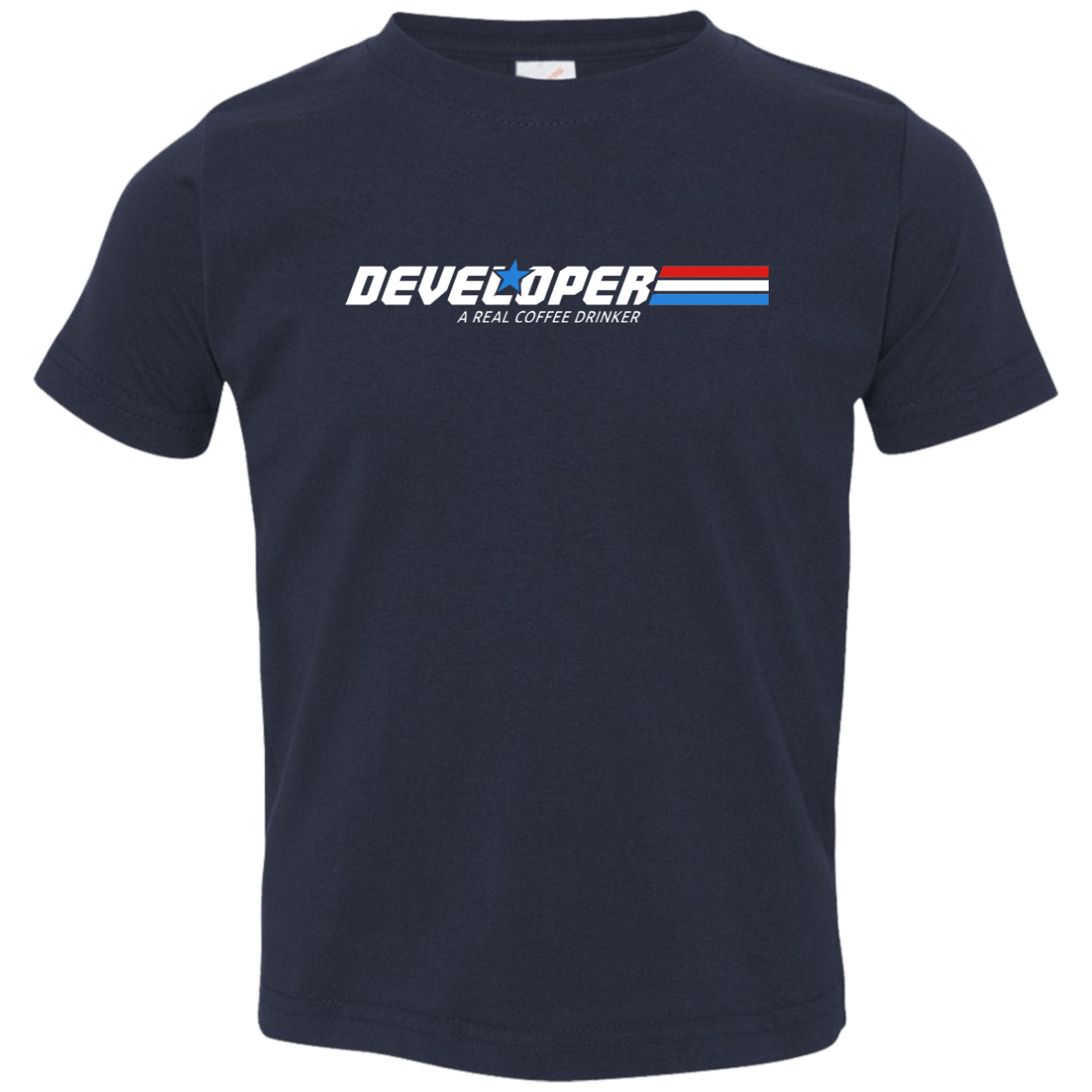 T-Shirts Navy / 2T Developer - A Real Coffee Drinker Toddler Premium T-Shirt